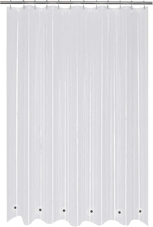 Mrs Awesome 66x72 Shower Curtain Liner with 6 Magnets Clear Thick PEVA Waterproof Plastic Shower Curtain 66 x 72 inches, Clear - ModernBath