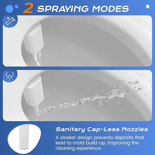 SAMODRA Ultra-Slim Bidet Attachment for Toilet - Self Cleaning Nozzle Hygienic Bidets for Existing Toilets - Adjustable Water Pressure Fresh Water Sprayer Toilet Bidet - Easy to Install - ModernBath