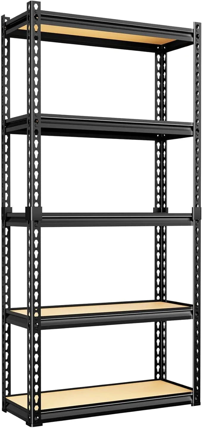 LEVELEVE 5-Tier Storage Shelving Unit, 2020 lbs Capacity,Heavy Duty Adjustable Metal Utility Shelf, 30" L x 12" W x 60" H for Garage, Kitchen, Pantry, Basement, Bathroom, Laundry - ModernBath