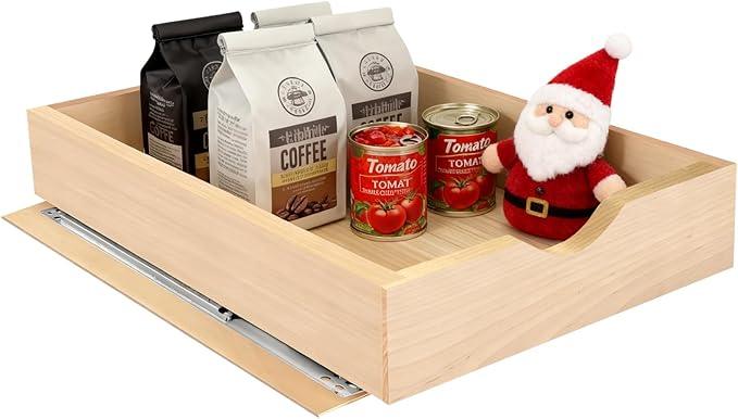 Pull Out Drawers for Cabinet 21.5" W x 23" D x 4.5" H Wood Slide Out Organizer and Storage Kitchen Cabinet Drawers Slide Out Shelves Pull Out Shelves in Kitchen Pantry Bathroom with Soft Close - ModernBath