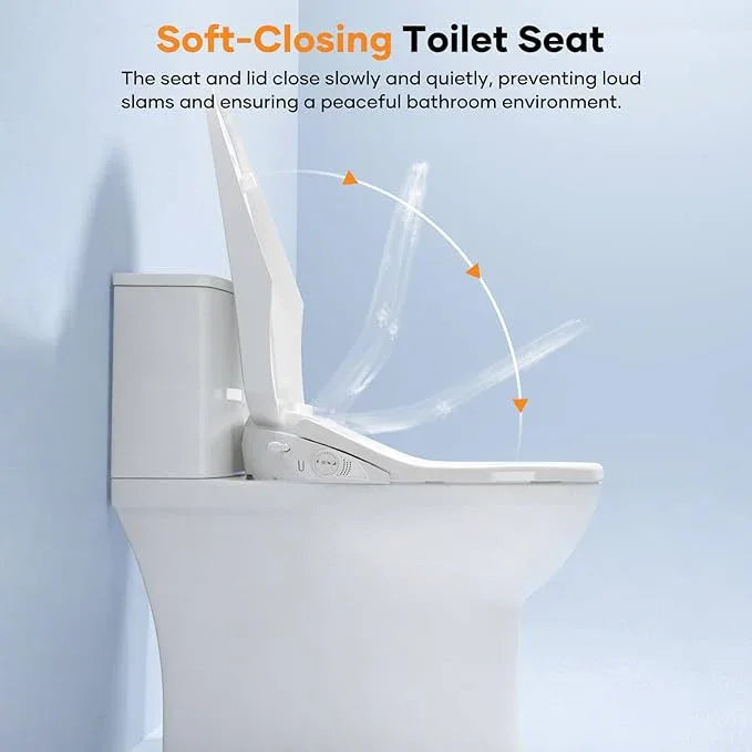 MIJIC Toilet Bidet Seat, Elongated Toilet Seat Slow Close, Electric Heated Toilet Seat With Instant Warm Water & Dryer, Feminine & Front Rear Wash & Self-Clean Nozzle, Night Light, Air Deodorizer - ModernBath