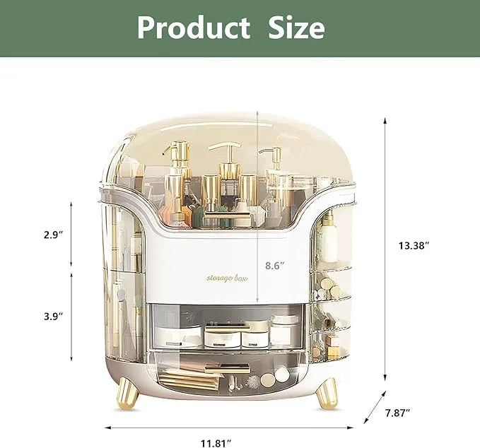 Omeily Upgrade Large Makeup Organizer Countertop Vanity Organizer Cosmetic Organizer Makeup Storage Box Bathroom Counter Organizer Perfume Skincare Organizers Gift Women Clear Design Easy Visibility - ModernBath