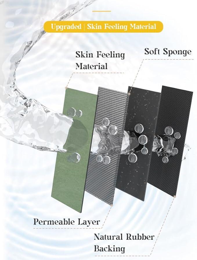 MontVoo -Bath Mat Rug-Rubber Backing Non Slip Quick Dry Absorbent Thin Bathroom Rugs Fit Under Door-Faux Suede Surface Bathroom Floor Mats-Shower Rug for in Front of Bathtub Shower Sage Green 17x27.5 - ModernBath