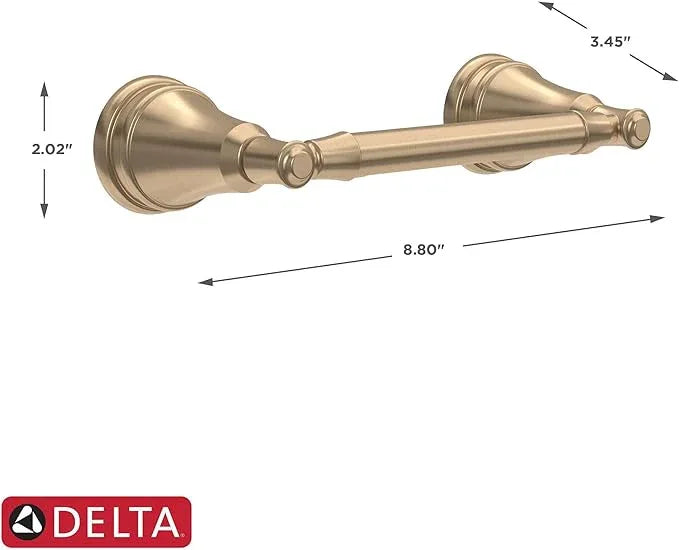 Delta Mylan (1-Pack) Toilet Paper Holder Champagne Bronze Pivoting Tissue Roll Rod, Organization and Storage, Wall Mounteded Gold Bathroom Accessories MYN50-CZ - ModernBath