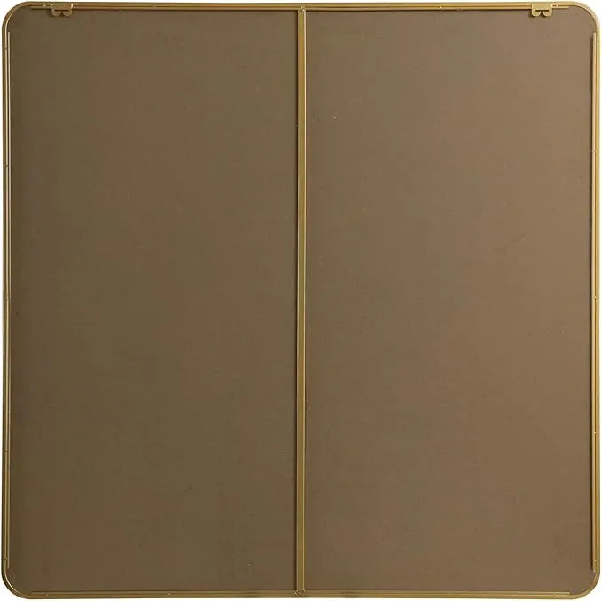 ARS Concepts Aura, Soft Corner Metal Square Mirror 48X48 Inch in, Modern, Brass - ModernBath