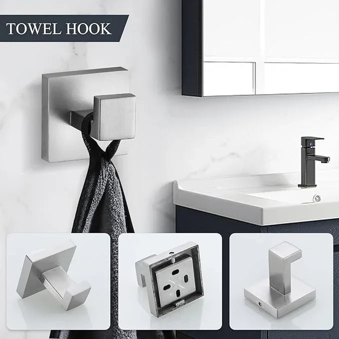 TURS Bathroom Hardware Set Brushed Towel Bar Set Stainless Steel Bathroom Accessories Towel Holder Sets Wall Mounted - ModernBath