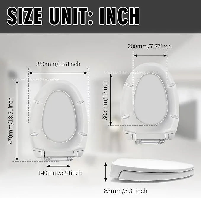 SS113/SS114 Toilet Seat Replacement Compatible with TOTO,Elongated Toilet Seat Soft Close,Traditional Toilet Seat Replacement,Toilet Lid Slow Close Quiet No Slam, Heavy Duty Elongated Toilet, White - ModernBath