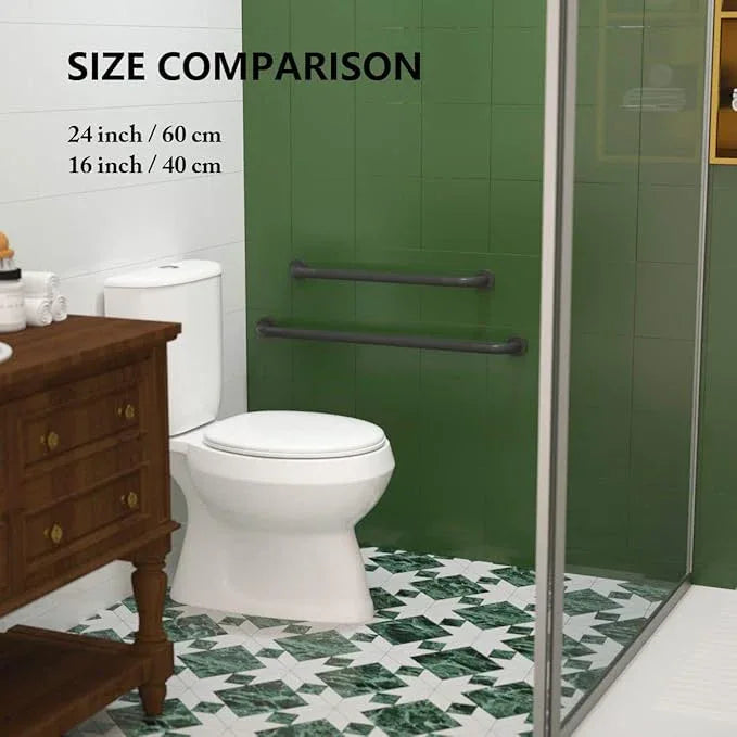 2 Pack 24 Inch Anti Slip Shower Grab Bar Oil Rubbed Black 1.25" Diameter,Munzong Bathroom Grab Bar, Knurled Bathroom Balance Bar,Safety Hand Rail Support Handicap Elderly Senior Assist Bath Handle - ModernBath