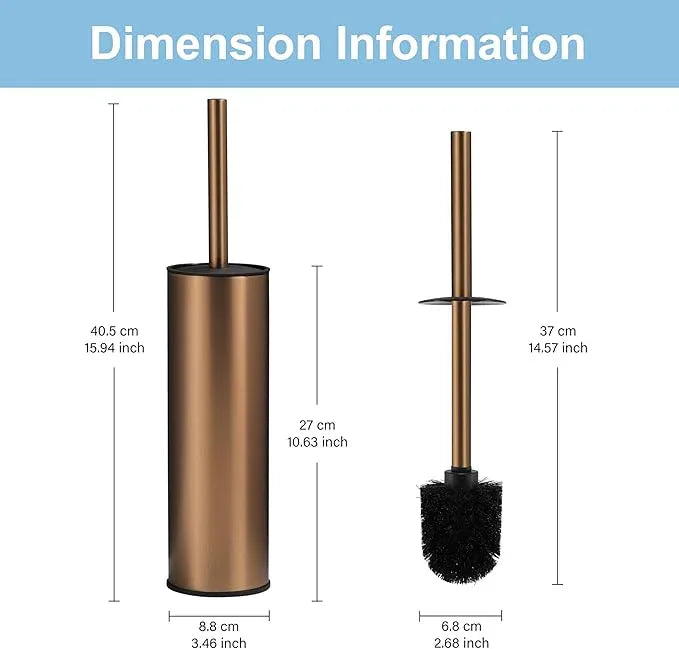 BGL Rose Gold Toilet Brush and Holder,Stainless Steel Toilet Brushes for Bathroom with Holder - ModernBath