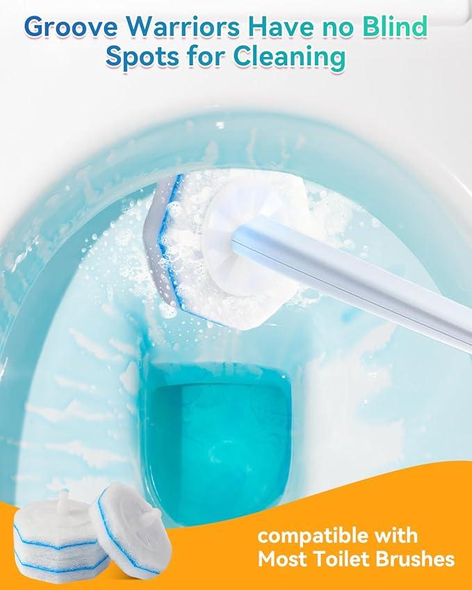 EcoSweep 50count Wand Refills, Disposable Toilet Brush Heads for Cloro x Toilet Wand - ModernBath