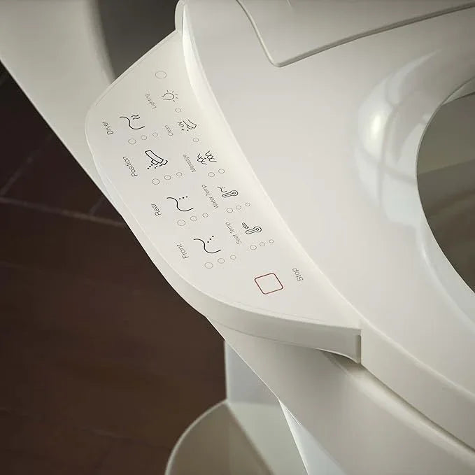 Kohler PureWash M250 Manual Round Bidet Toilet Seat, Biscuit, Quiet-Close Lid Prevents Slamming, Easy Installation with Quick-Release Hinges, Adjustable Spray Position & Pressure - ModernBath