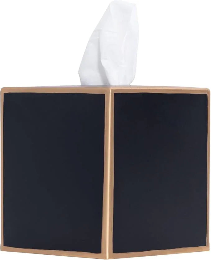 Jaye’s Studio Decorative Tissue Box Cover Square, Metal Modern Tissue Box Cover Farmhouse Decor for Bathroom Accessories Gold Desk Decor Home & Bedroom Black Tissue Box Holder Facial Tissue Dispenser - ModernBath