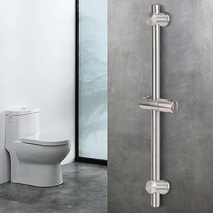 NearMoon Slide Bar with Height/Angle Adjustable Handheld Shower Holder, Bathroom SUS 304 Stainless Steel Head Holder for Bath (Screw Mounted, Brushed Nickel) - ModernBath