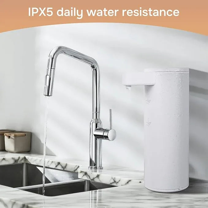 Automatic Soap Dispenser Stainless Steel with Sensor Infrared Soap Dispenser Electric IPX5 Waterproof USB-C Charging Motion Sensor for Kitchen & Bathroom, 9oz (White) - ModernBath