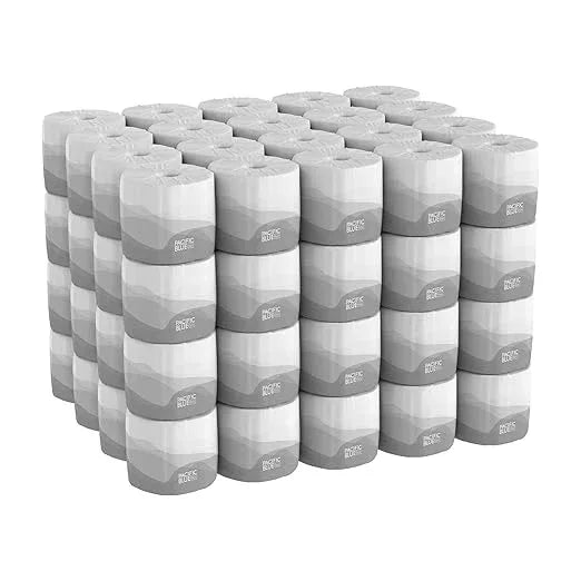 Georgia-Pacific Pacific Blue Basic 2-Ply Embossed Toilet Paper,19880/01, 550 Sheets Per Roll, 80 Rolls Per Case - ModernBath