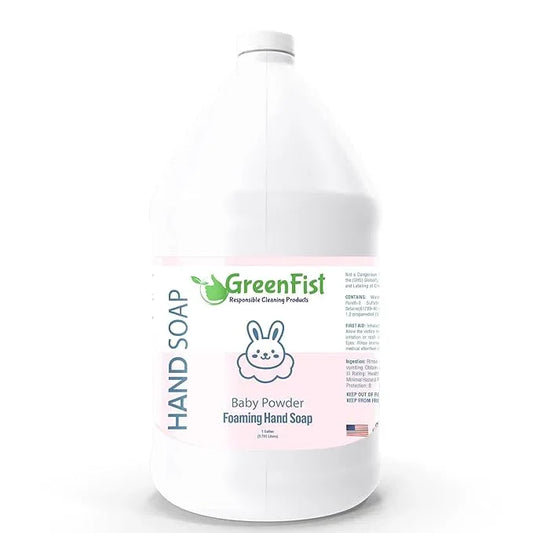 GreenFist Foaming Hand Soap Refills Baby Powder Scent Jug Foam Refill Made in USA, 128 ounce (1 Gallon) - ModernBath
