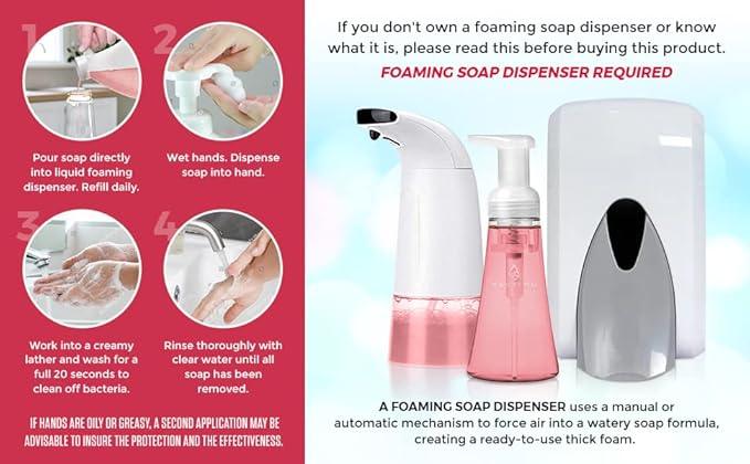 Bastion Pink Grapefruit Foaming Antibacterial Hand Soap Refill 1 Gallon (128 oz) Refreshing Pink Grapefruit Scent Bulk Hand Soap-Made In The USA. - ModernBath