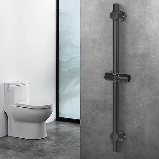 NearMoon Shower Slide Bar with Height/Angle Adjustable Handheld Shower Holder, Bathroom SUS 304 Stainless Steel Shower Head Holder for Bath (Screw Mounted, Matte Black) - ModernBath
