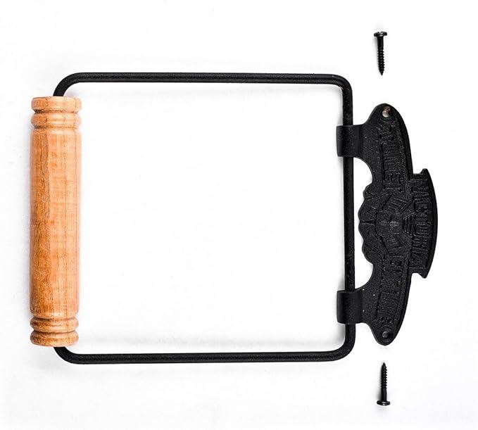 Renovators Supply Toilet Paper Holder - Antique Wall Mount Toilet Paper Holder - Sanitary Paper Holder - Vintage Bathroom Decor - Colonial Tissue Holder - Black, Victorian, Pack of 1 - ModernBath