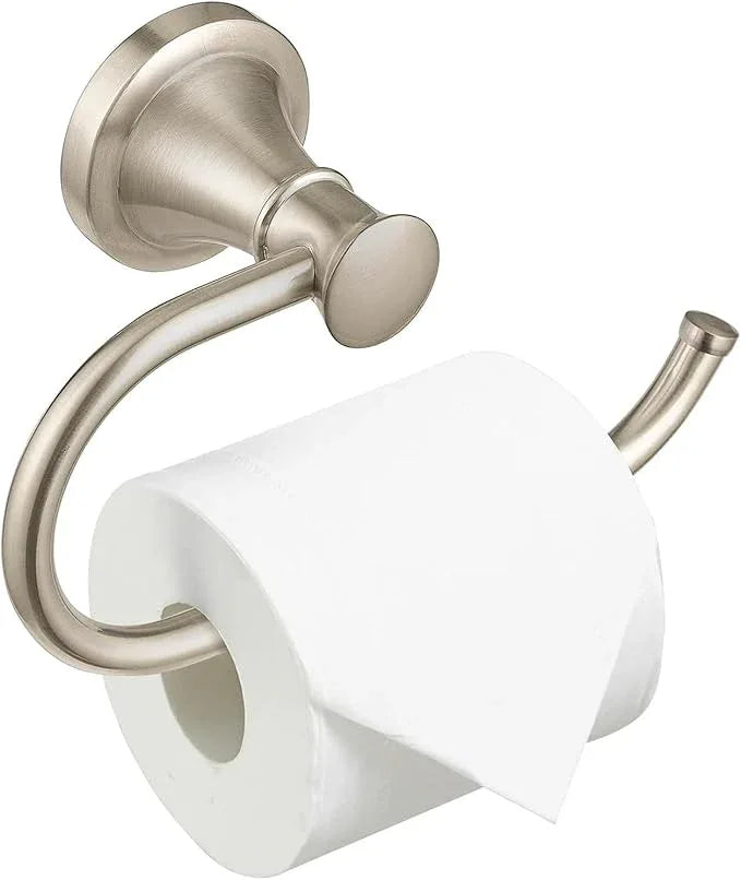 BESy Brushed Nickel Toilet Tissue Paper Holder Brushed Nickel Bathroom Accessories Toilet roll Paper Hanger, Wall Mounted, Rustproof - ModernBath