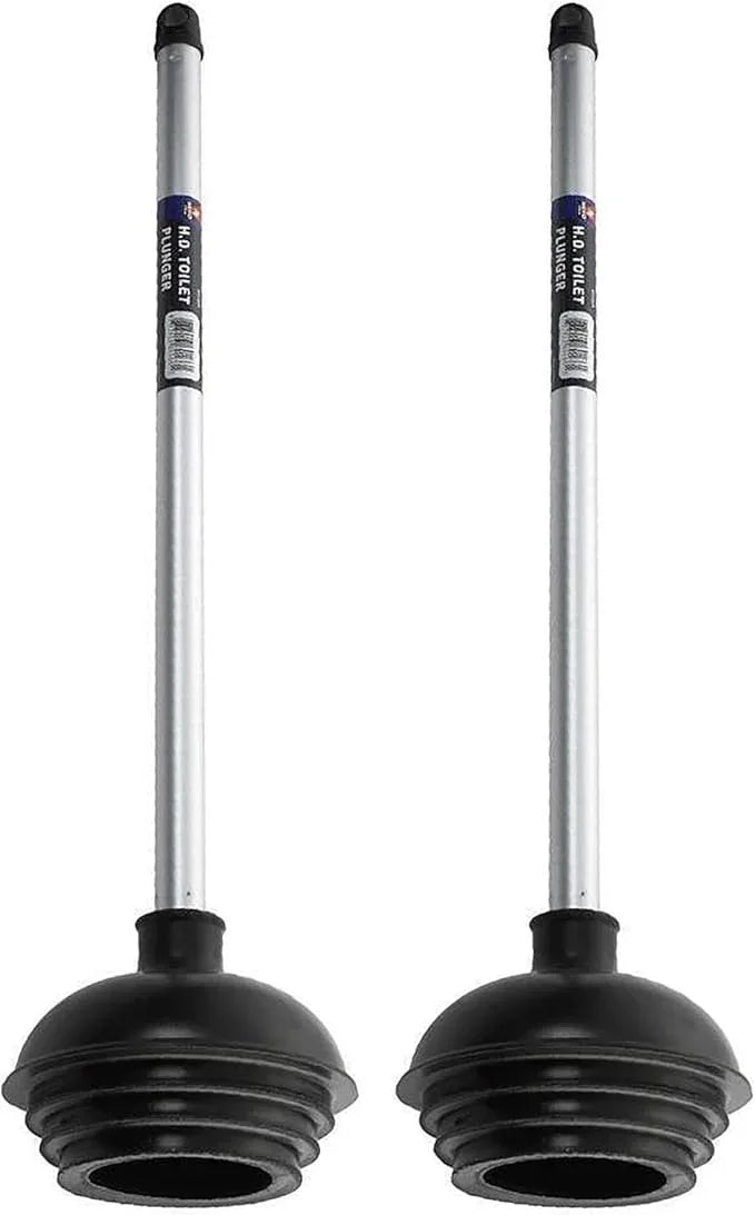 NEIKO 60170A Toilet Plungers | Dual Pack | Patented All-Angle Design | Heavy Duty | Aluminum Handle | Residential, Commercial, and Industrial Building Sanitation Use - ModernBath