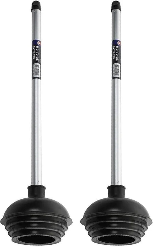 NEIKO 60170A Toilet Plungers | Dual Pack | Patented All-Angle Design | Heavy Duty | Aluminum Handle | Residential, Commercial, and Industrial Building Sanitation Use - ModernBath