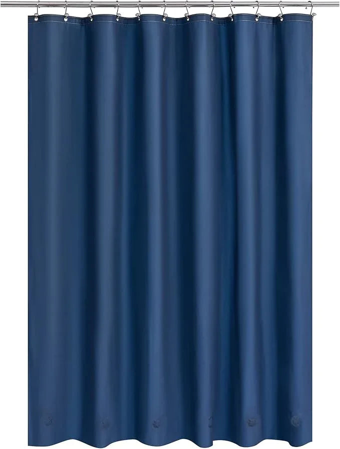 Barossa Design Navy Shower Curtain Liner with 6 Magnets - Waterproof PEVA Shower Liner for Bathroom, 72" x 72" Standard Size, PVC Free, Metal Grommets - Navy Blue, 72x72 - ModernBath