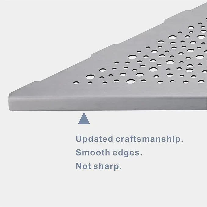 10" Brushed Nickel Corner Shower Shelf, No Drill 304 Stainless Steel Recessed Shower Shelves Grout in Corner Tile Bathroom Shelves for Tiled Wall,2 Pack - ModernBath