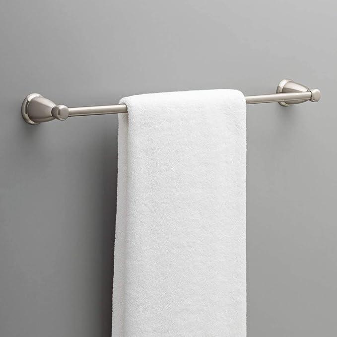 Franklin Brass Kinla 3-Piece Bathroom Set Satin Nickel 24" Towel Bar Rack, Toilet Paper Holder, Ring 3-Piece Hardware KIN3PC-SN - ModernBath
