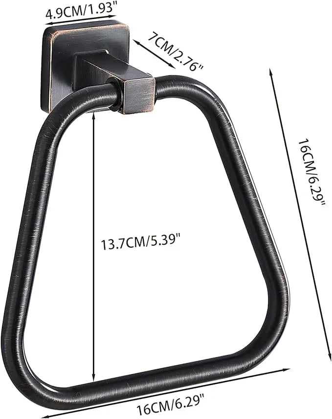 Oil Rubbed Bronze Towel Ring for Bathroom 2 Pack, Kitchen Bath Towel Holder Hangers Wall Mount Heavy Duty Stainless Steel - ModernBath