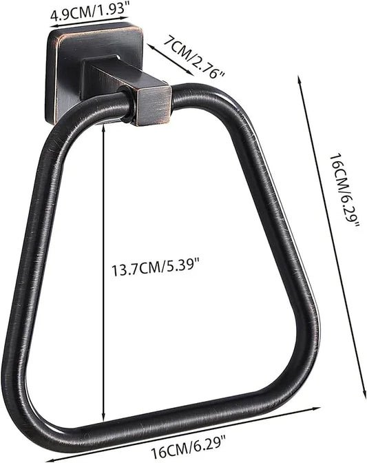 Oil Rubbed Bronze Towel Ring for Bathroom 2 Pack, Kitchen Bath Towel Holder Hangers Wall Mount Heavy Duty Stainless Steel - ModernBath