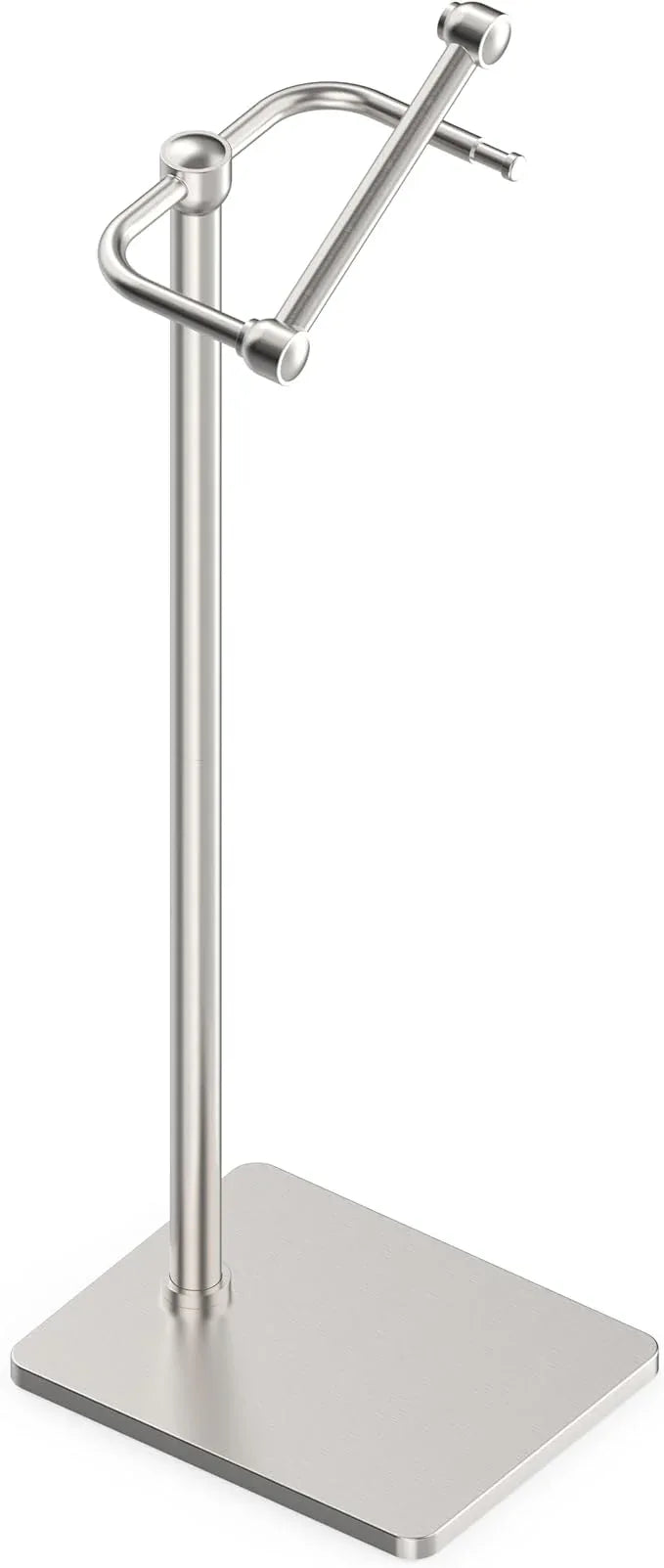 RUACQ Toilet Paper Holder Stand, Bathroom Toilet Paper Roll Holder Free Standing, Toilet Tissue Holder Stand with Post Pivoting Design, Stable Weighted Base, SUS304 Stainless Steel (Brushed Nickel) - ModernBath