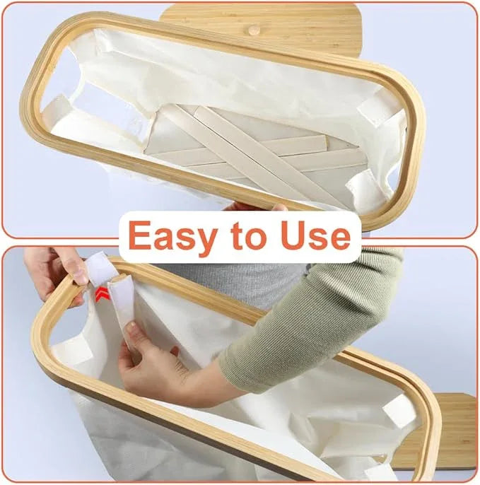 Picowe Toilet Paper Organizer Basket, Toilet Paper Bin with Lid, Beige - ModernBath