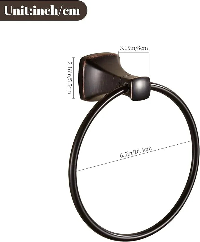 KOCUUY Oil Rubbed Bronze Towel Ring, Bathroom Bronze Towel Holder, Bath Hand Towel Holder Wall Mounted Antique Farmhouse Rustic ORB - ModernBath