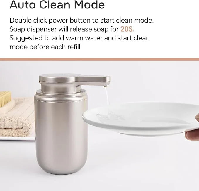 LAOPAO Automatic Soap Dispenser, Liquid Hand Soap Dispenser for Bathroom Kitchen Rechargeable Touchless Hand Soap Pump, 10oz - ModernBath