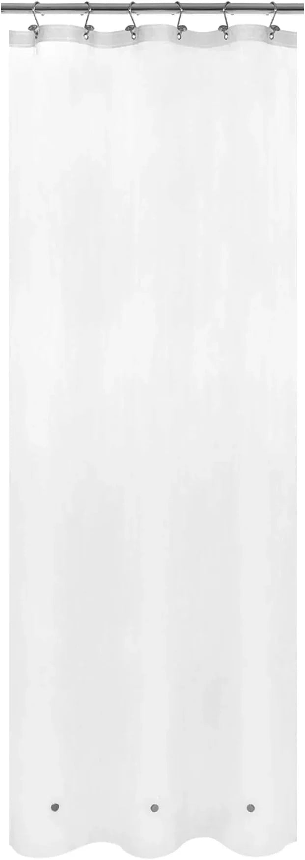 Barossa Design Frosted Stall Shower Curtain Liner with 3 Magnets - 36" x 72", Waterproof PEVA Shower Liner for Small Bathroom Stall, PVC Free, Metal Grommets - Frost, 36X72 - ModernBath