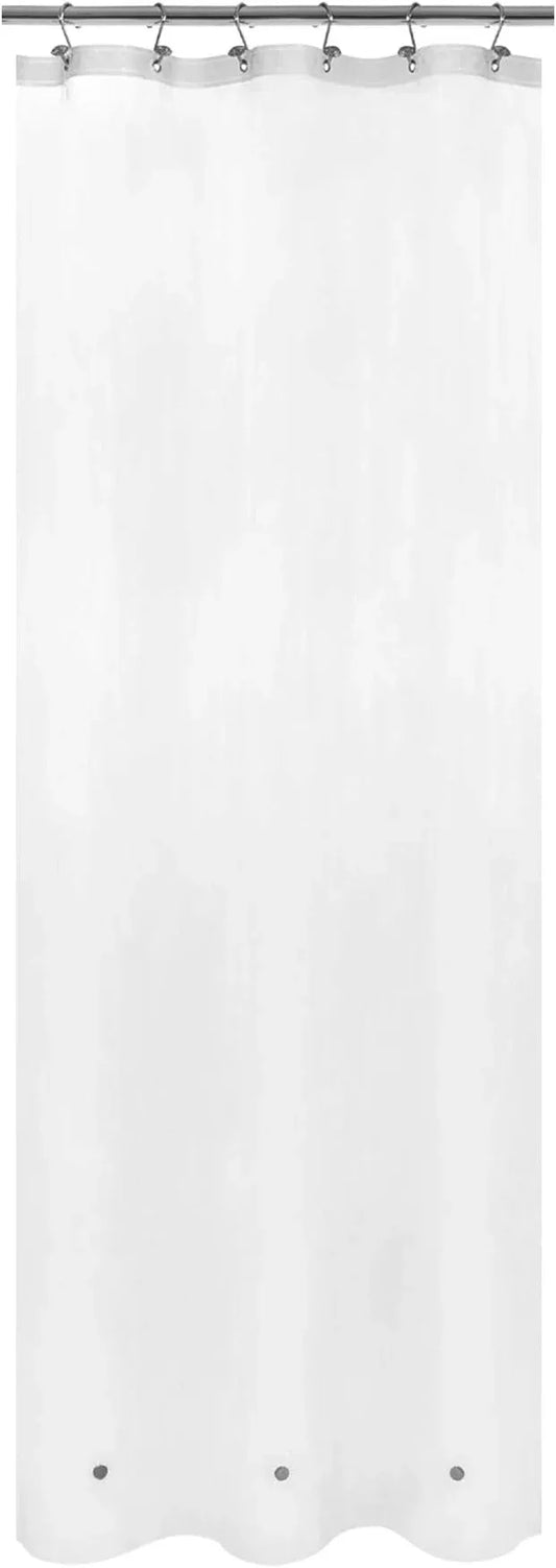 Barossa Design Frosted Stall Shower Curtain Liner with 3 Magnets - 36" x 72", Waterproof PEVA Shower Liner for Small Bathroom Stall, PVC Free, Metal Grommets - Frost, 36X72 - ModernBath