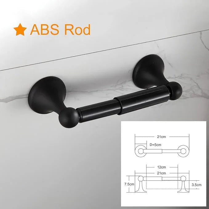 BGL Bathroom Hardware Set Matte Black Adjustable Expandable Bath Towel Bars Bathroom Accessory Set Towel Racks 8-Pieces Wall Mount - ModernBath