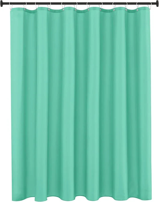 Biscaynebay Extra Long Fabric Shower Curtain Liners 72" Width by 84" Length, Teal Bathroom Curtains, Water Resistant Rust Resistant Grommets Top Weighted Bottom Machine Washable - ModernBath