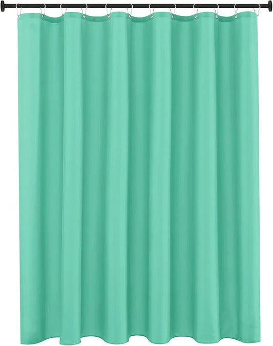 Biscaynebay Extra Long Fabric Shower Curtain Liners 72" Width by 84" Length, Teal Bathroom Curtains, Water Resistant Rust Resistant Grommets Top Weighted Bottom Machine Washable - ModernBath