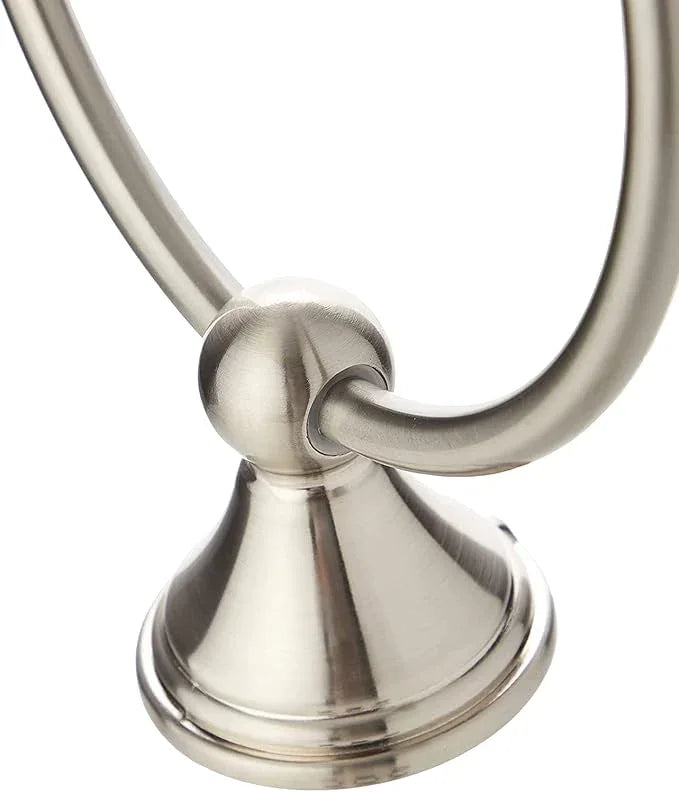 Amazon Basics Round AB-BR807-SN Modern Towel Ring, 6.3-inch Diameter, Satin Nickel - ModernBath