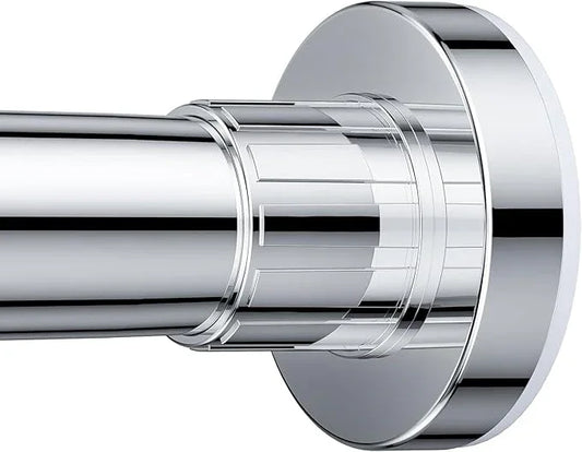 Ausemku Shower Curtain Rod 26-76 Inch Adjustable - 0.85 Inch Diameter Heavy Duty Spring Tension Rod, No Drill Stainless Steel Telescoping Rod, Anti Rust, Non Slip, Silver - ModernBath