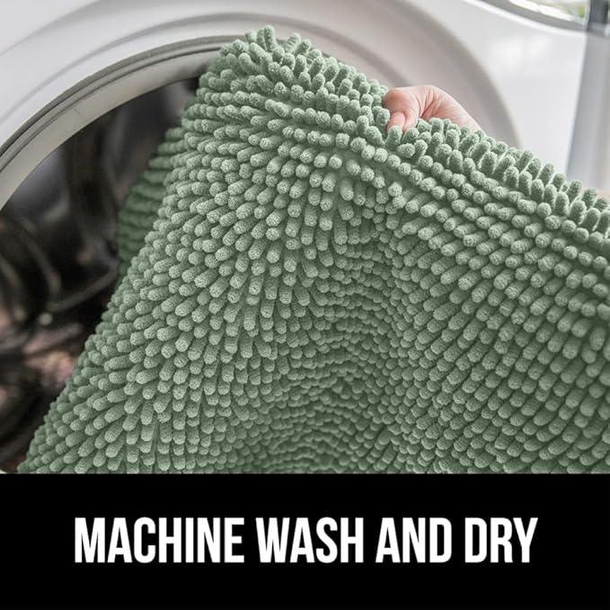 GORILLA GRIP Bathroom Rug Sets, Soft Chenille 2 Piece Area Rugs Set, Toilet Base Mat and 30x20 Carpet, Absorbent Microfiber Washable Mats Dry Quickly, Home Décor and Bath Room Accessories Sage Green - ModernBath