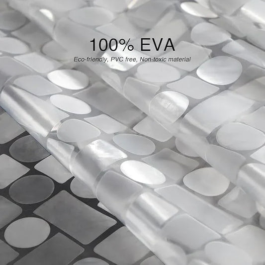 WELTRXE EVA Shower Curtain Liner Waterproof, Clear 8G Heavy Duty Plastic Shower Curtain Liner with Magnets for Bathroom Shower Stall, Bathtubs, Thick Liner Without Chemical Smell, 72 x 72,12 Hooks - ModernBath