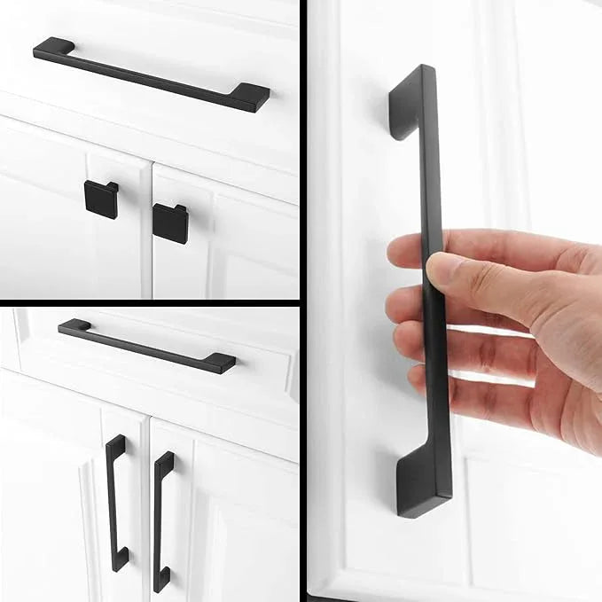 KOOFIZO 10 Pack 6-1/4 Inch Matte Black Kitchen Cabinet Pulls Black Cabinet Handles Black Cabinet Hardware for Kitchen Cabinets Drawer P01 Dresser Cupboard Bedroom Bathroom - ModernBath