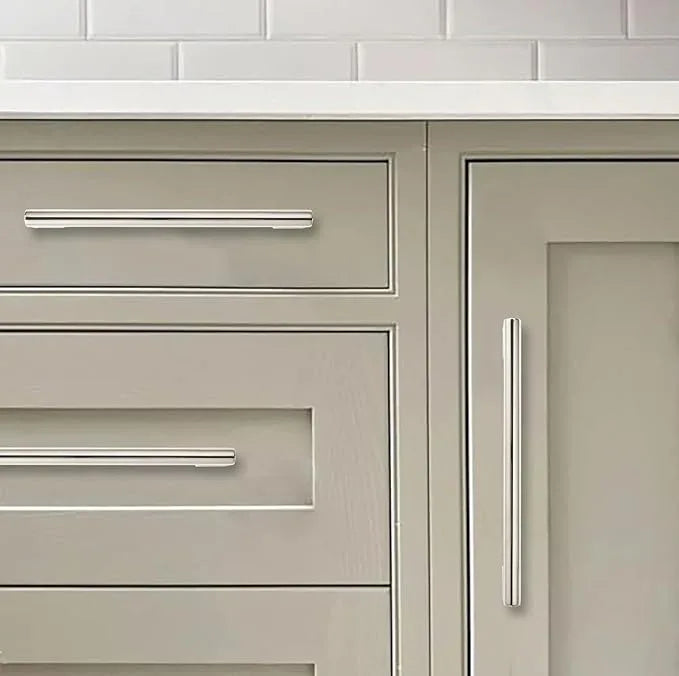 khtumeware 3-1/2 Inch Hole Center 2-Pack,Polished Nickel Heavy Duty Soild Cabinet Pulls,Kitchen Drawer Handle, Hardware for Bathroom, Drawer, Cabinet, Door Cabinet - ModernBath