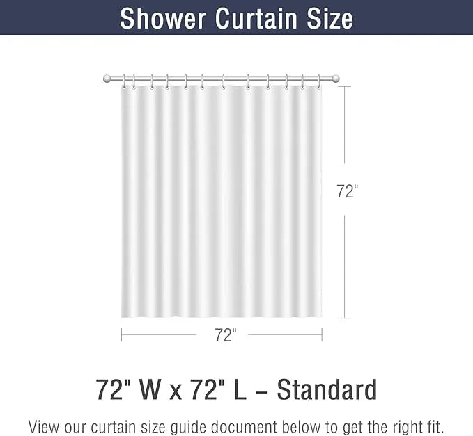 Gibelle Teal Fabric Shower Curtain or Liner, 72x72 Waterproof Shower Curtain Liner for Bathroom with Metal Grommets, Soft Cloth & Hotel Quality, Machine Washable - ModernBath