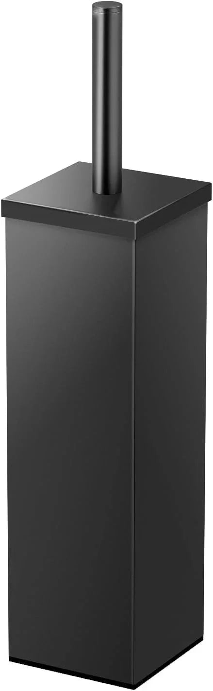Gatco 1488MX Elegant Square Toilet Brush Holder, Matte Black - ModernBath