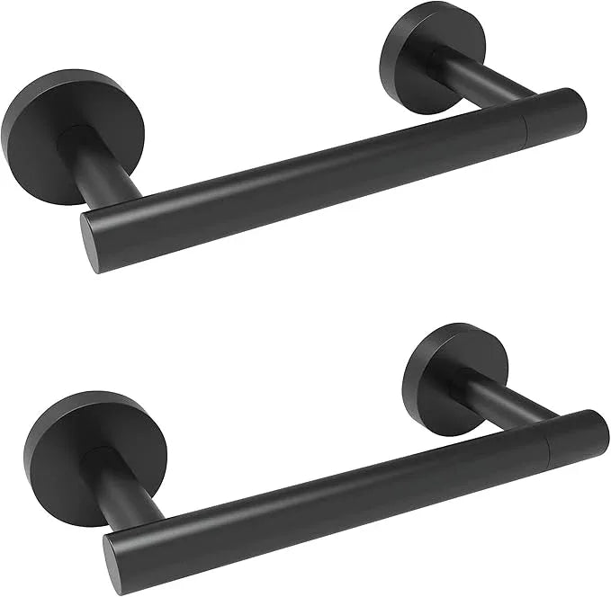 Matte Black 2 Pack Toilet Paper Holder SUS304 Stainless Steel Double Post Pivoting Toilet Paper Roll Holder Wall Mounted Toilet Tissue Holder for Commercial Bathroom RV - ModernBath