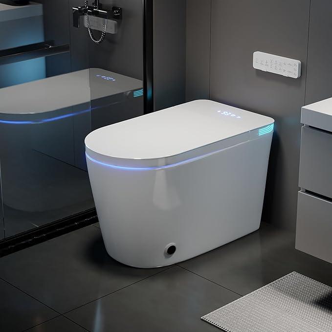 TOTTE Luxury Smart Toilet with Bidet Built-in, Auto Open/Close, Dual Auto Power Flush, One Piece Elongated Toilet with Instant Warm Water & Warm Air Dryer, Built-in Aroma System, Japanese Toilets - ModernBath